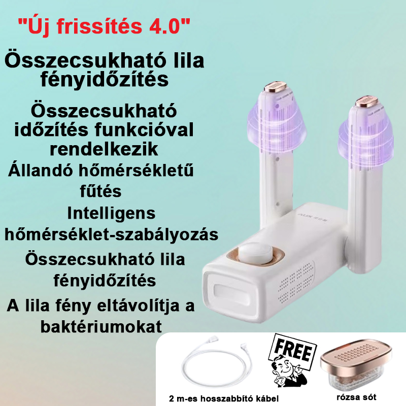 Panasonic lila fény időzítős változat, új lila fényű, antibakteriális funkcióval, 2 m hosszabbítóval és rózsa sót